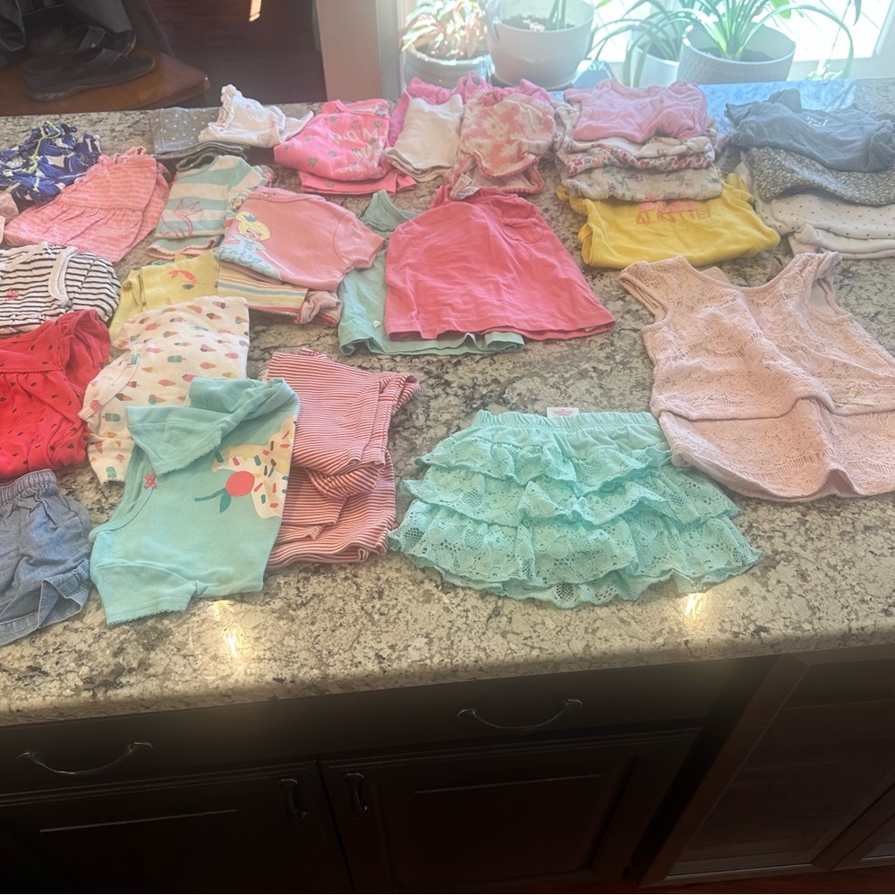 Girls Mixed Clothing Bundle - Pastel Pink, Mint & Coral